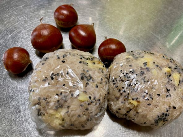 早速栗ご飯